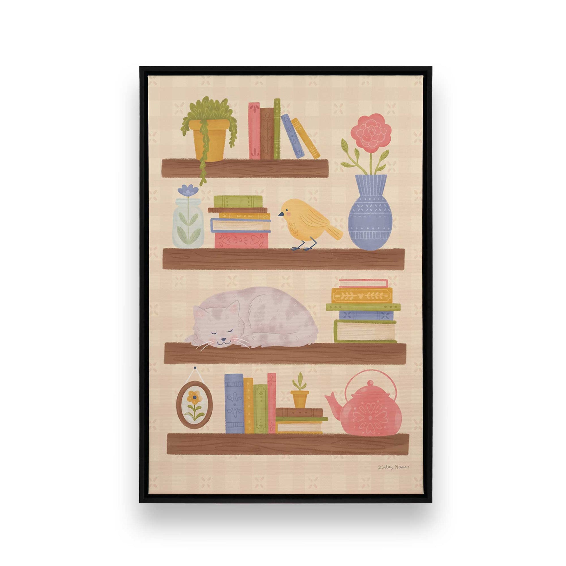 [Color:Satin Black], Picture of art in a Satin Black frame