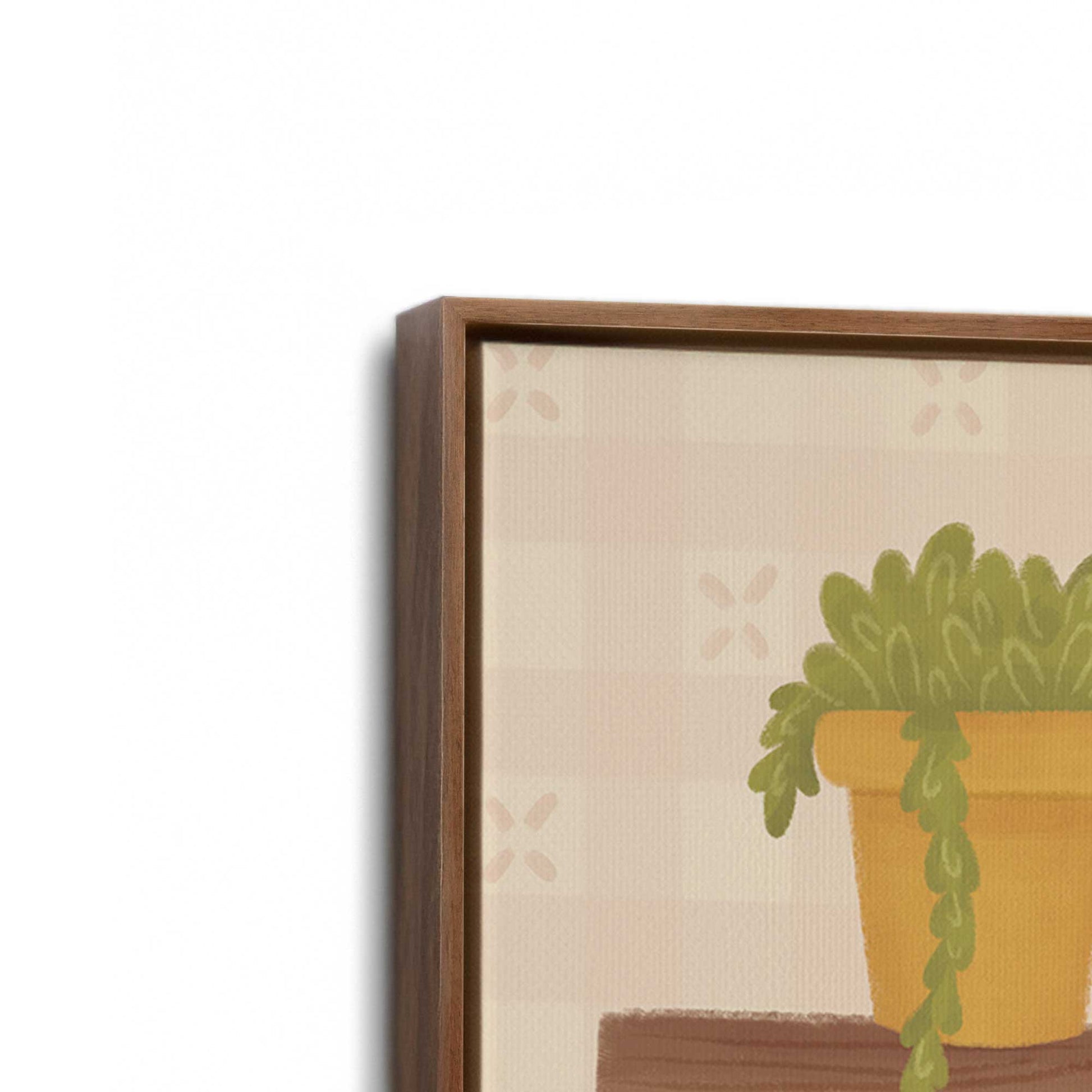 [Color:Walnut], Picture of art in a Walnut frame at an angle