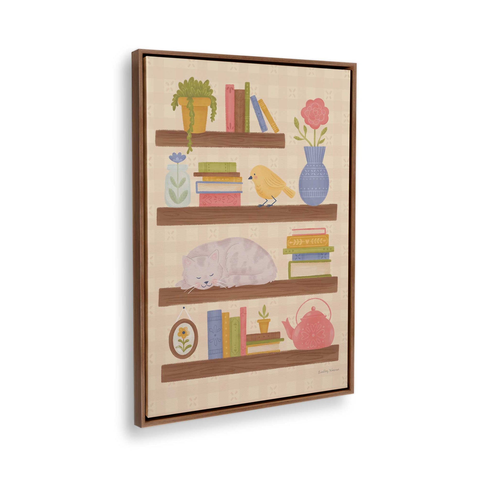 [Color:Walnut], Picture of the corner of the art