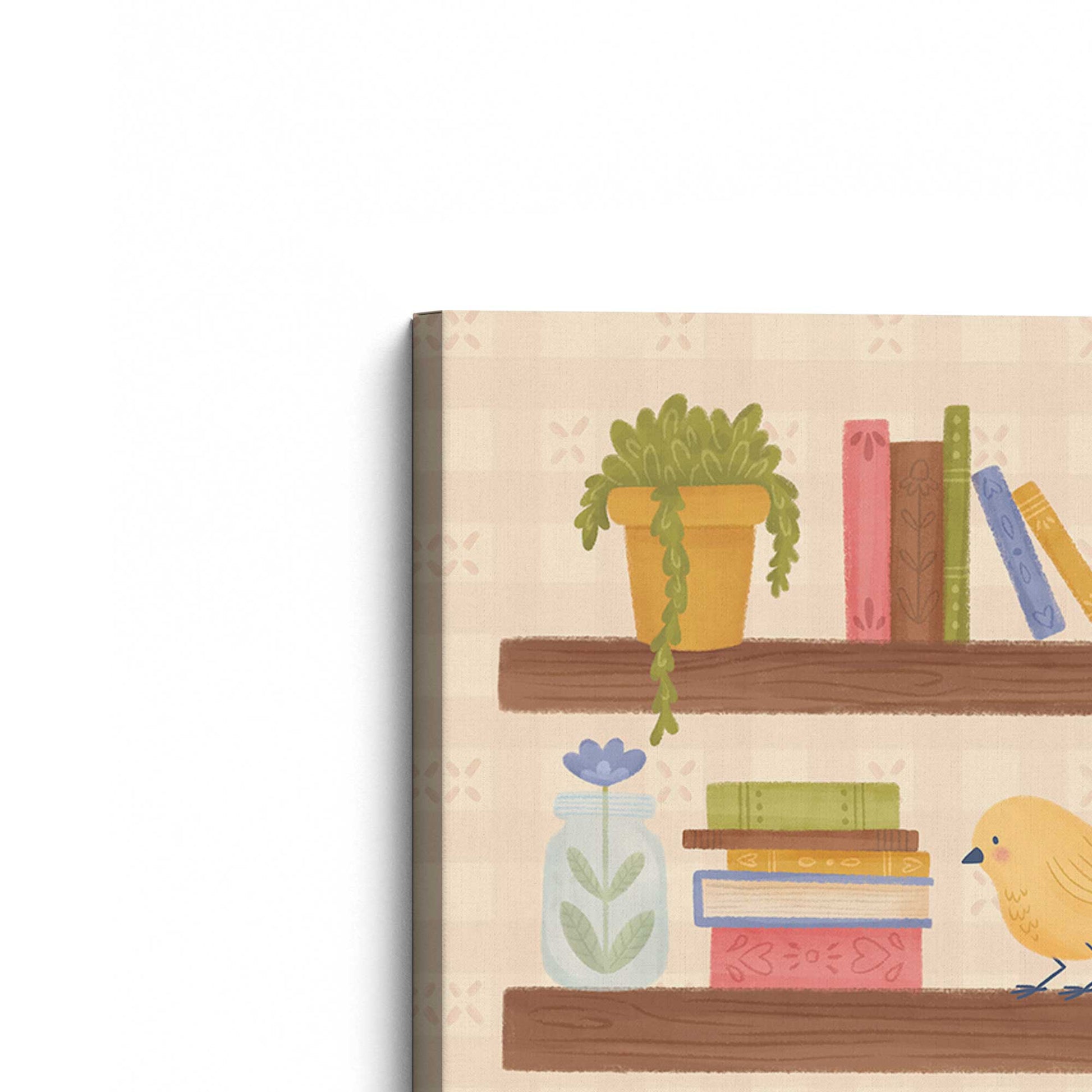 [Color:Stretched Canvas], Picture of the corner of the art