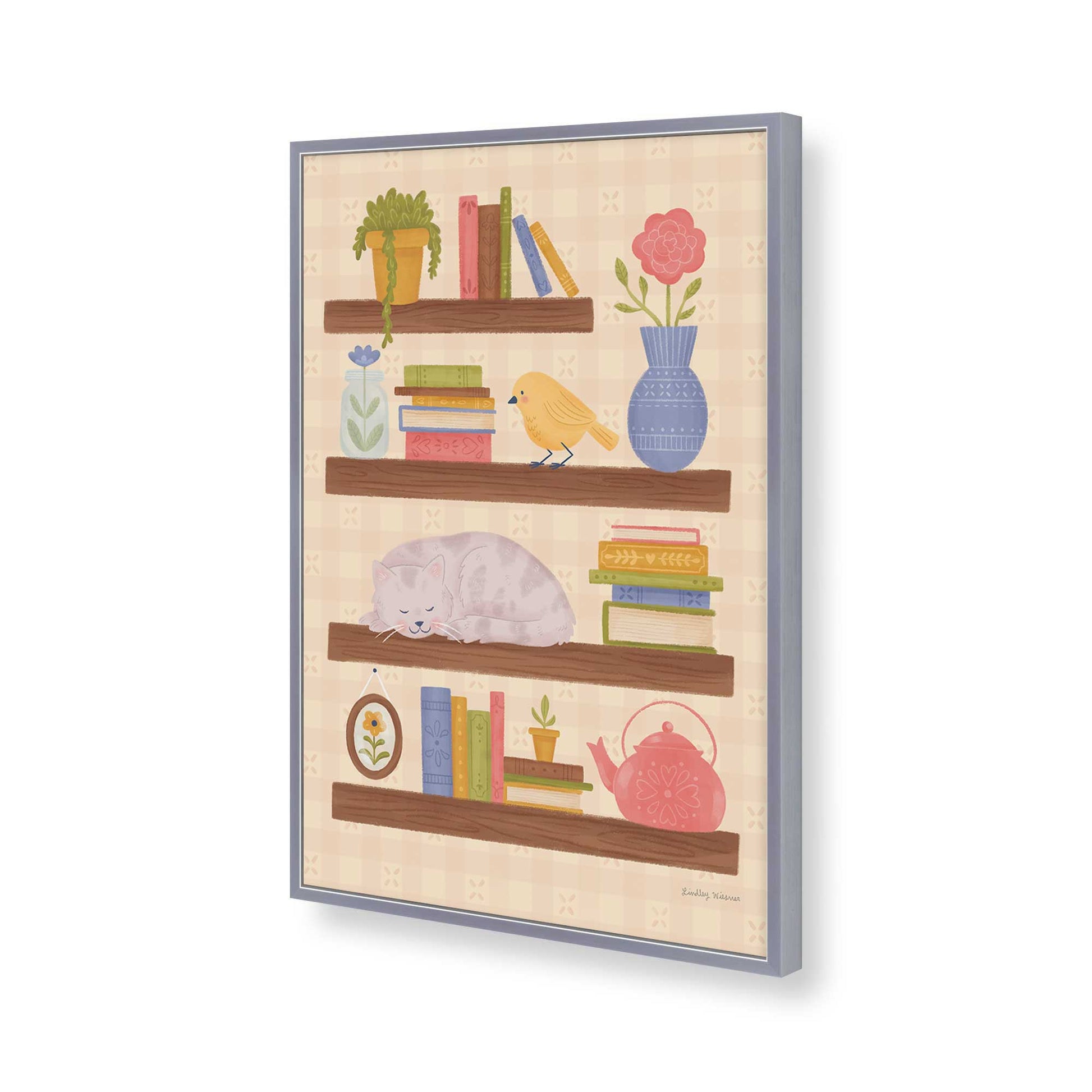 [Color:Polished Chrome], Picture of art in a Polished Chrome frame of the corner