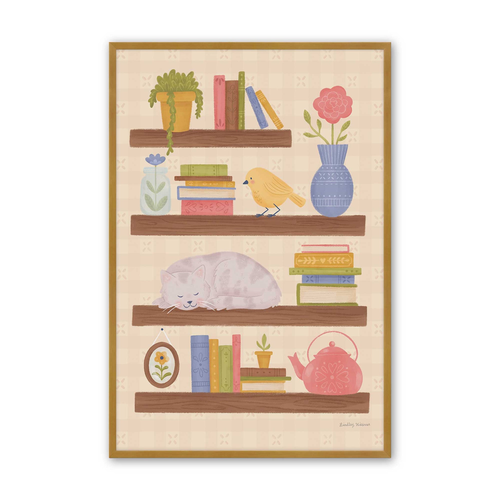 [Color:Polished Gold], Picture of art in a Polished Gold frame