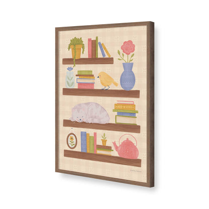 [Color:Walnut], Picture of art in a Walnut frame of the corner