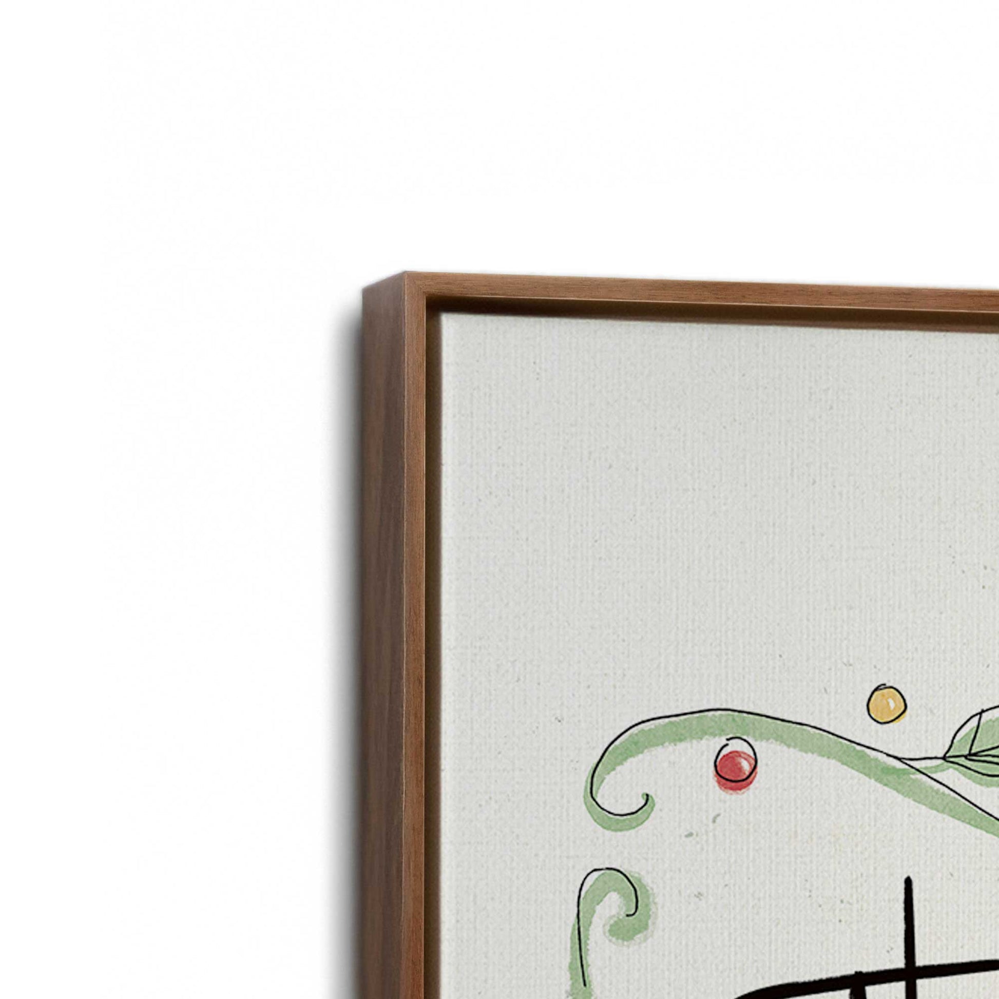 [Color:Walnut], Picture of art in a Walnut frame at an angle