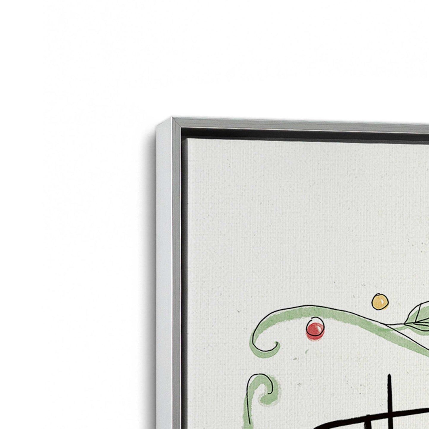 [Color:Polished Chrome], Picture of art in a Polished Chrome frame at an angle