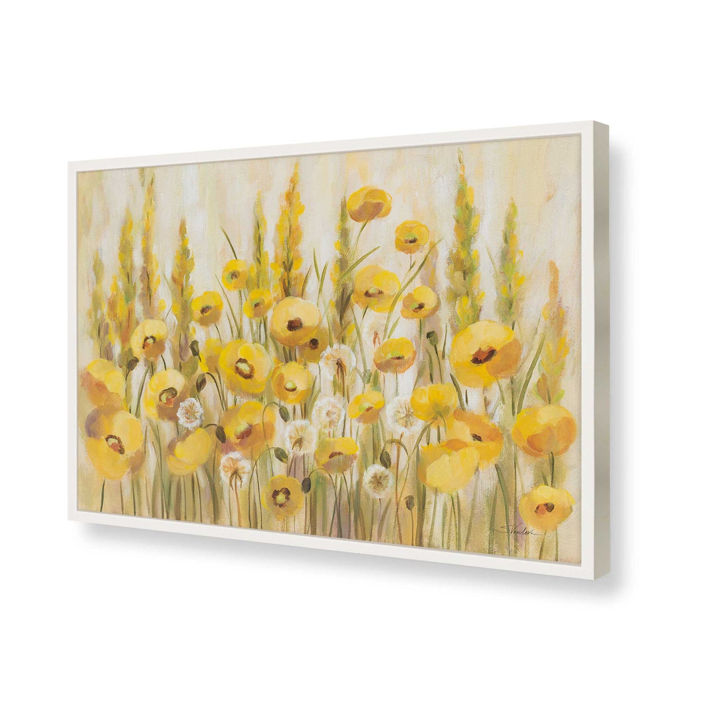 [Color:Opaque White], Picture of art in a Opaque White frame of the corner