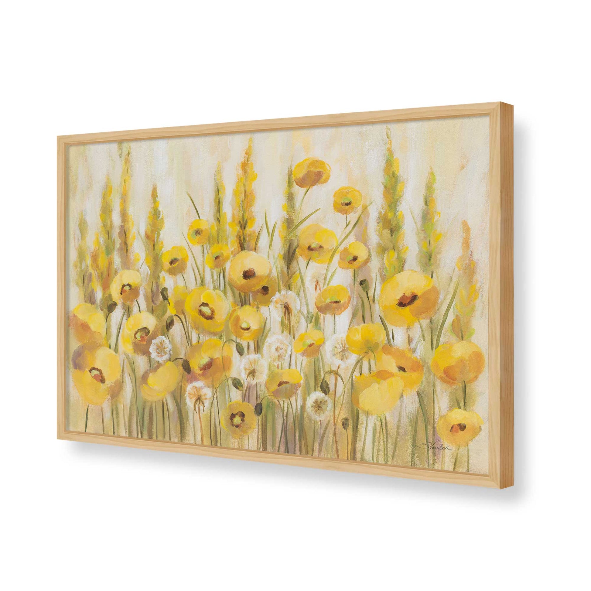[Color:American Maple], Picture of art in a American Maple frame of the corner