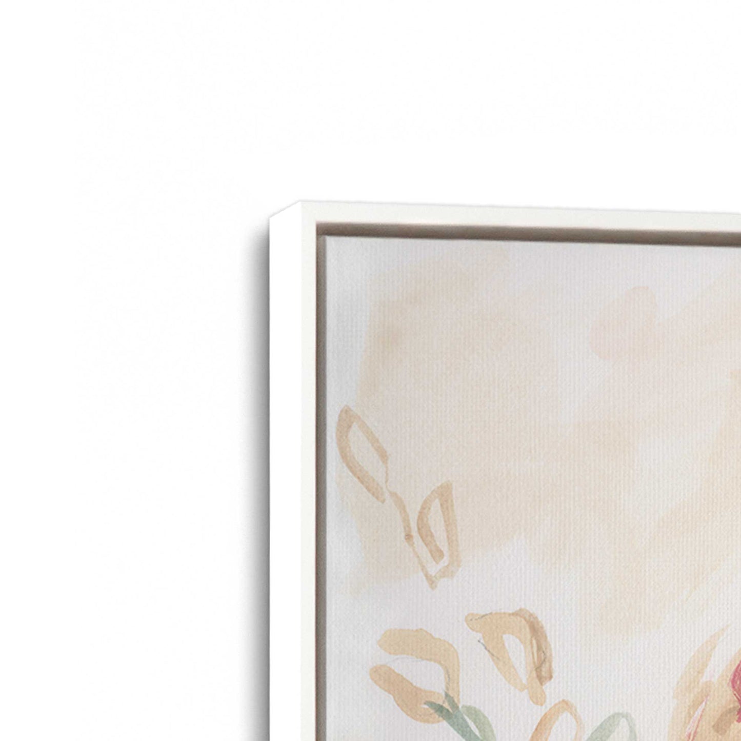[Color:Opaque White], Picture of art in a White frame at an angle
