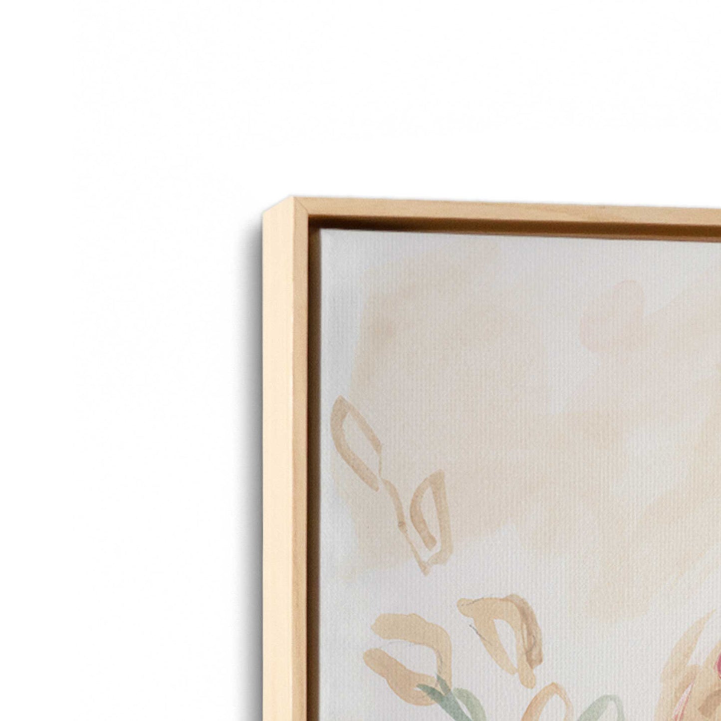 [Color:American Maple], Picture of art in a American Maple frame at an angle