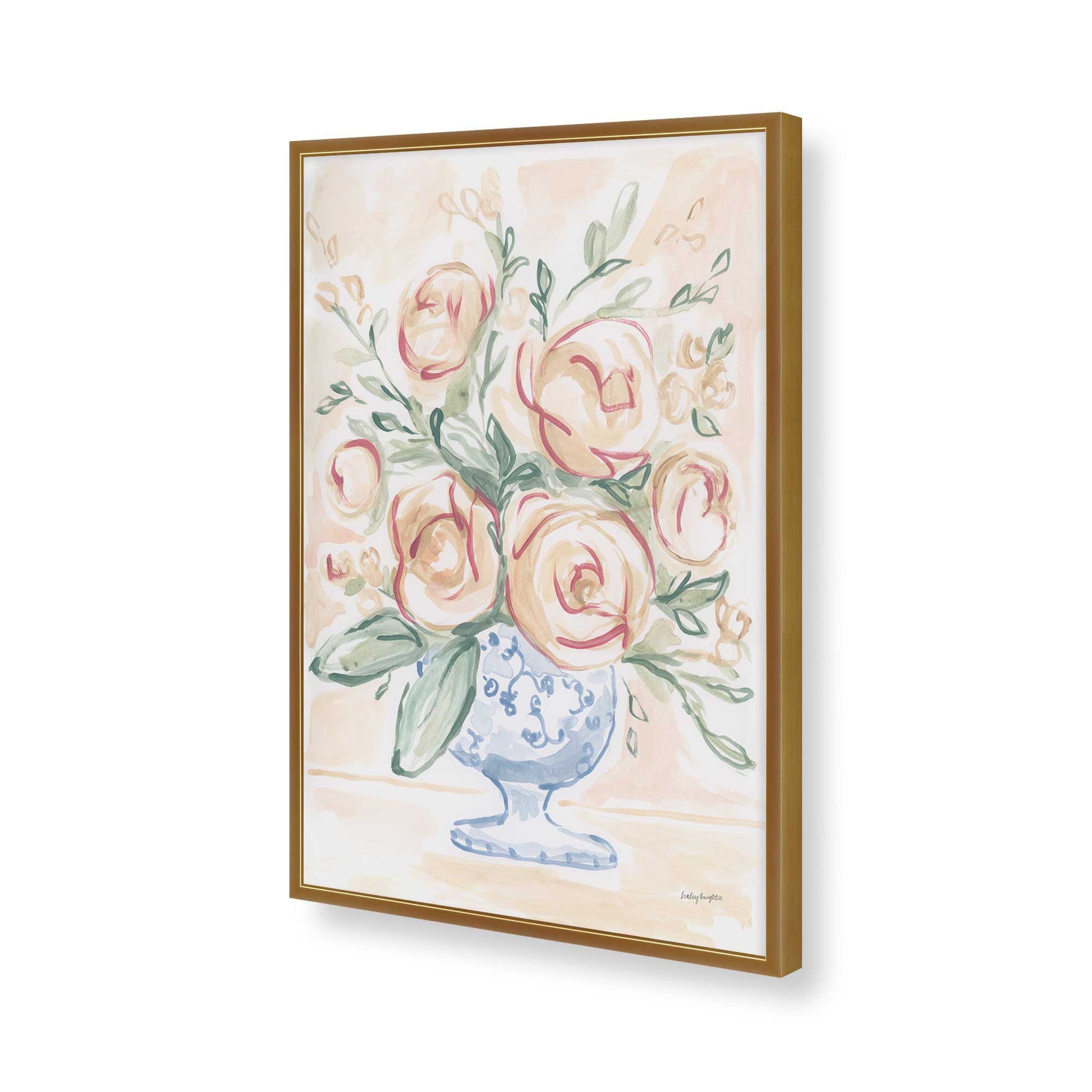 [Color:Polished Gold], Picture of art in a Polished Gold frame of the corner
