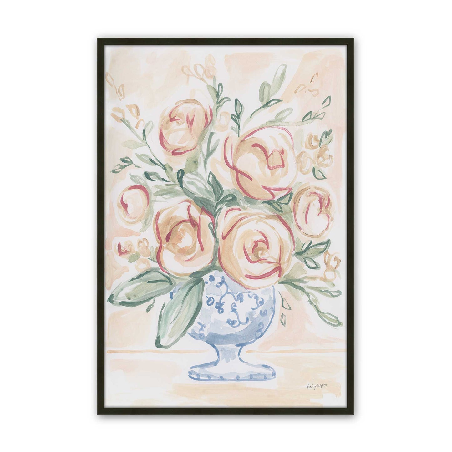 [Color:Satin Black], Picture of art in a Satin Black frame