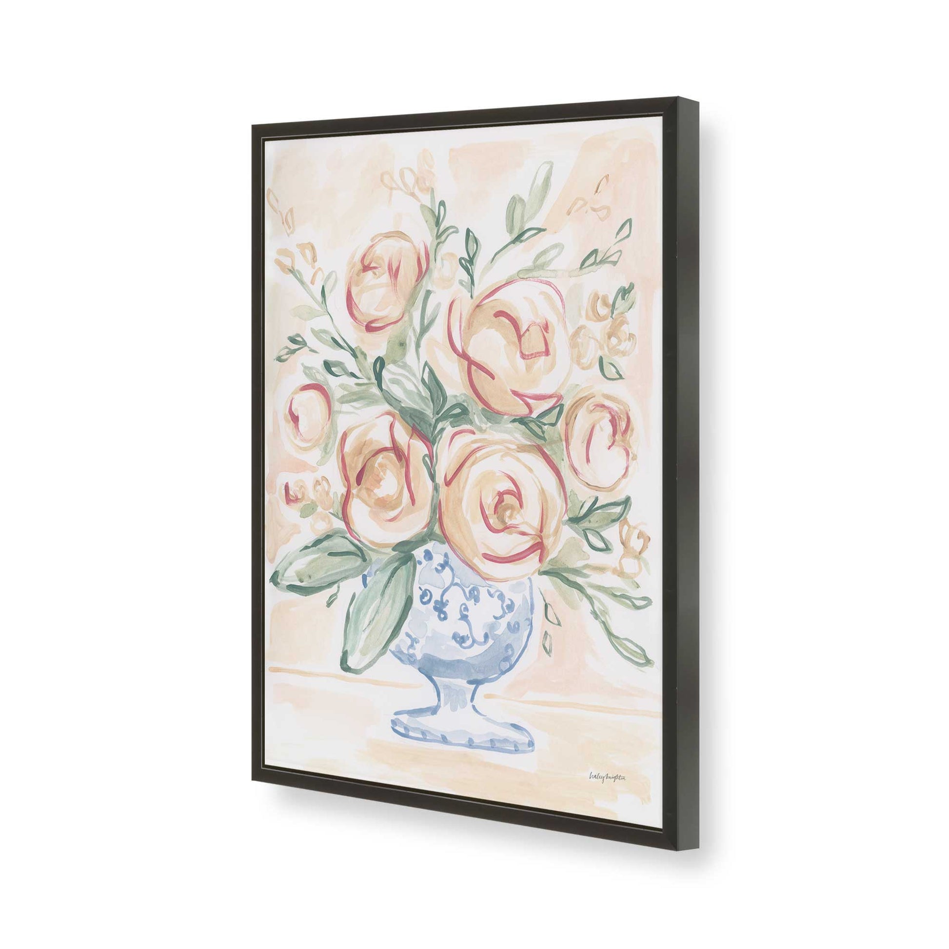 [Color:Satin Black], Picture of art in a Satin Black frame of the corner