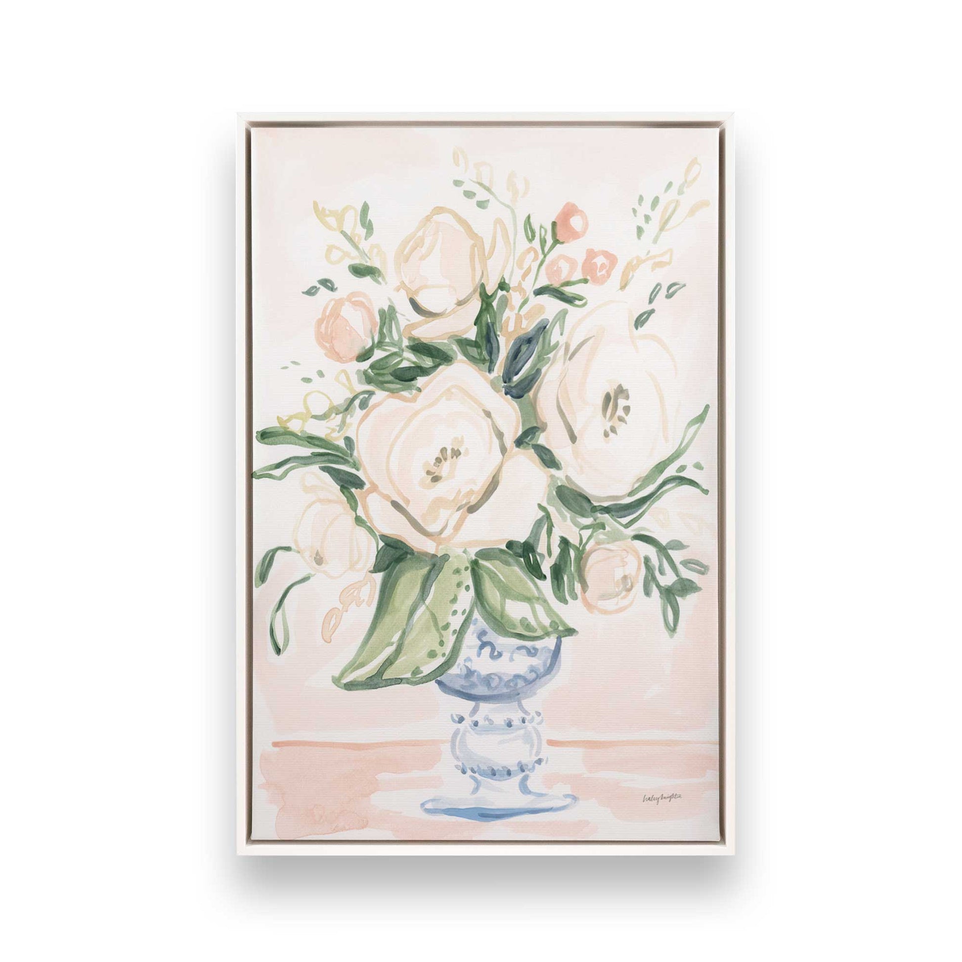 [Color:Opaque White], Picture of art in a White frame