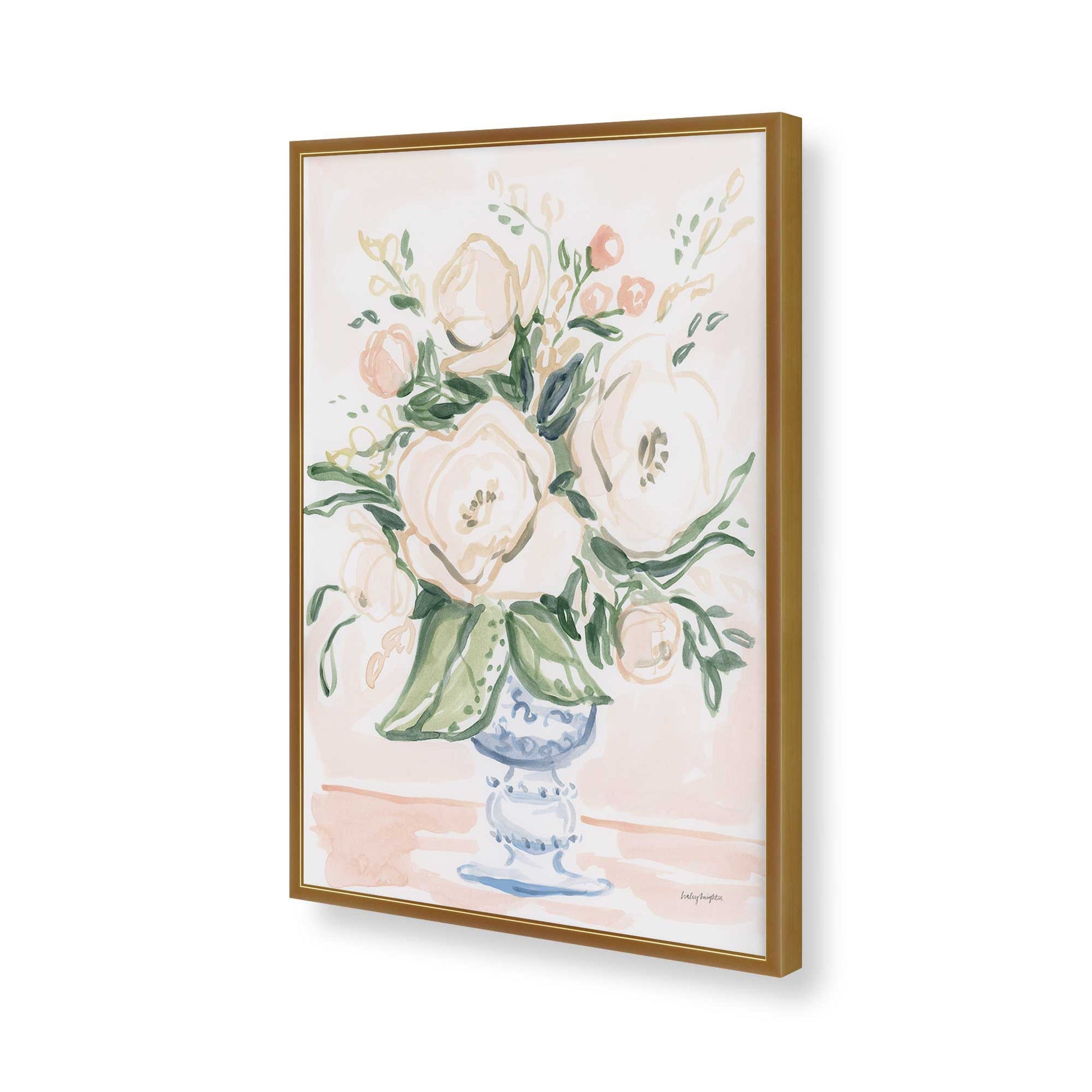 [Color:Polished Gold], Picture of art in a Polished Gold frame of the corner