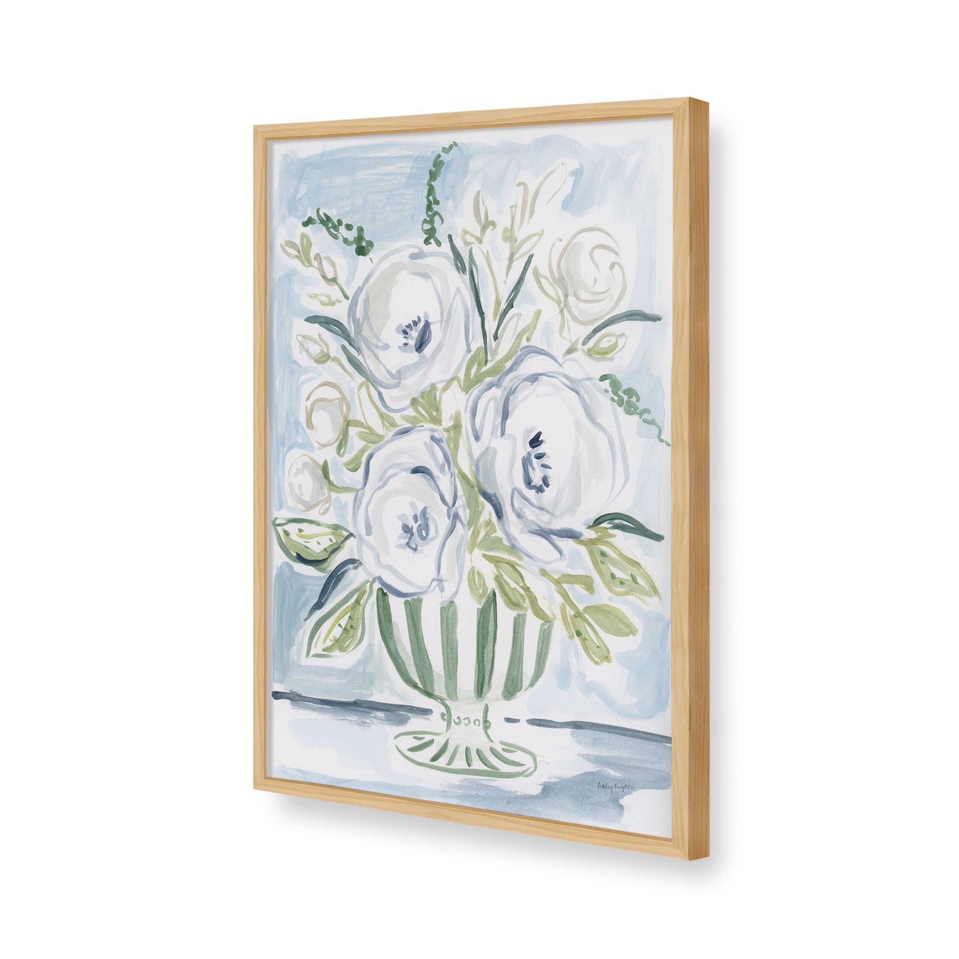 [Color:American Maple], Picture of art in a American Maple frame of the corner