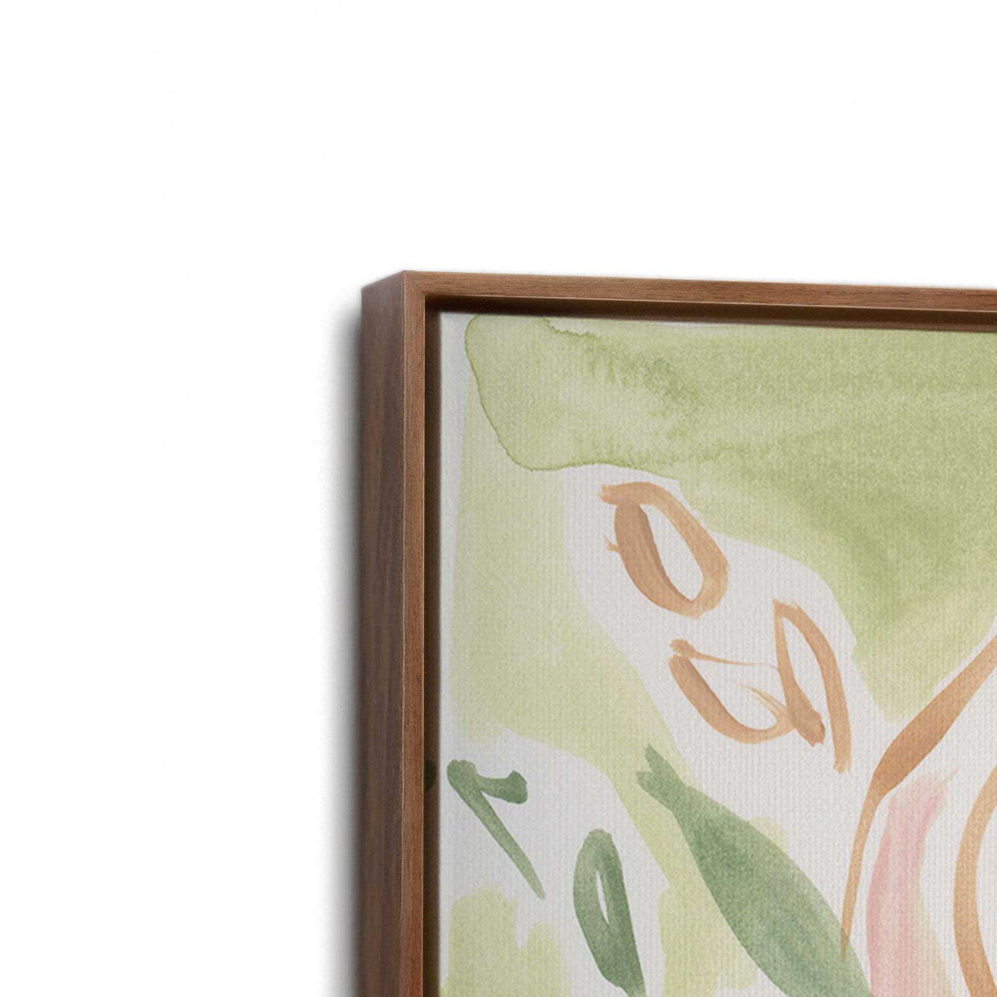 [Color:Walnut], Picture of art in a Walnut frame at an angle