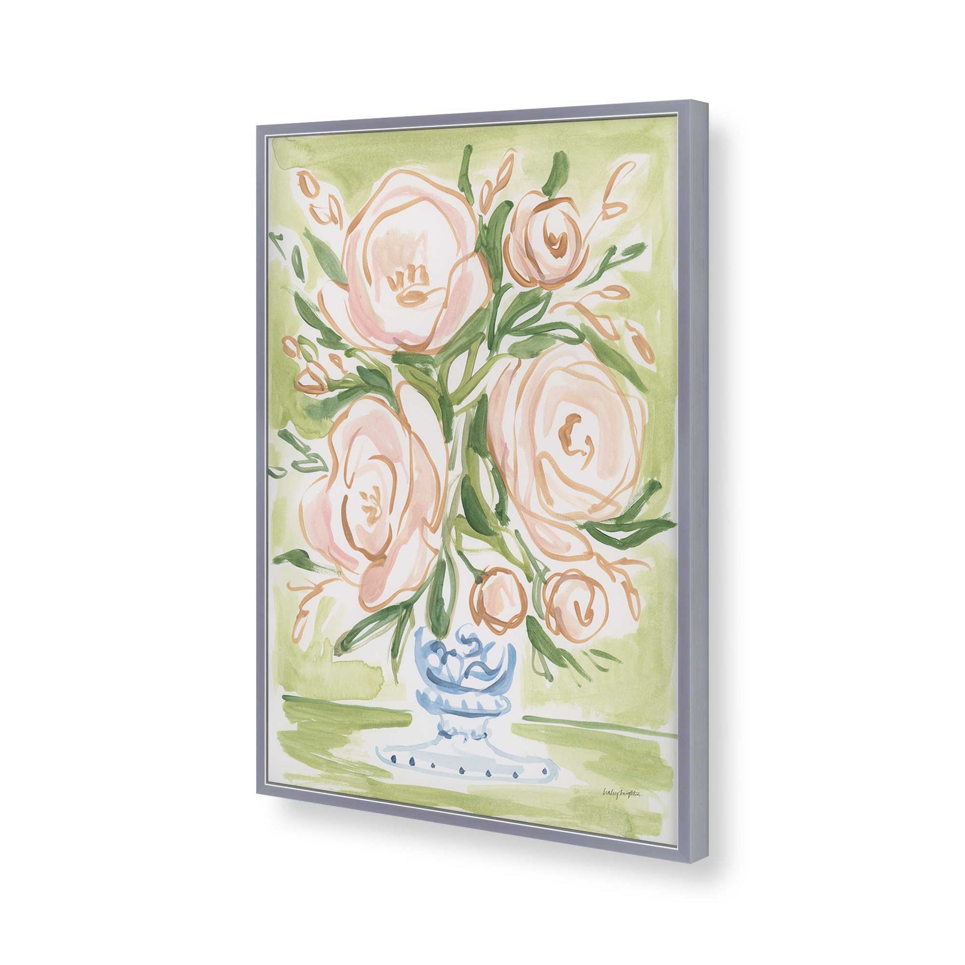 [Color:Polished Chrome], Picture of art in a Polished Chrome frame of the corner