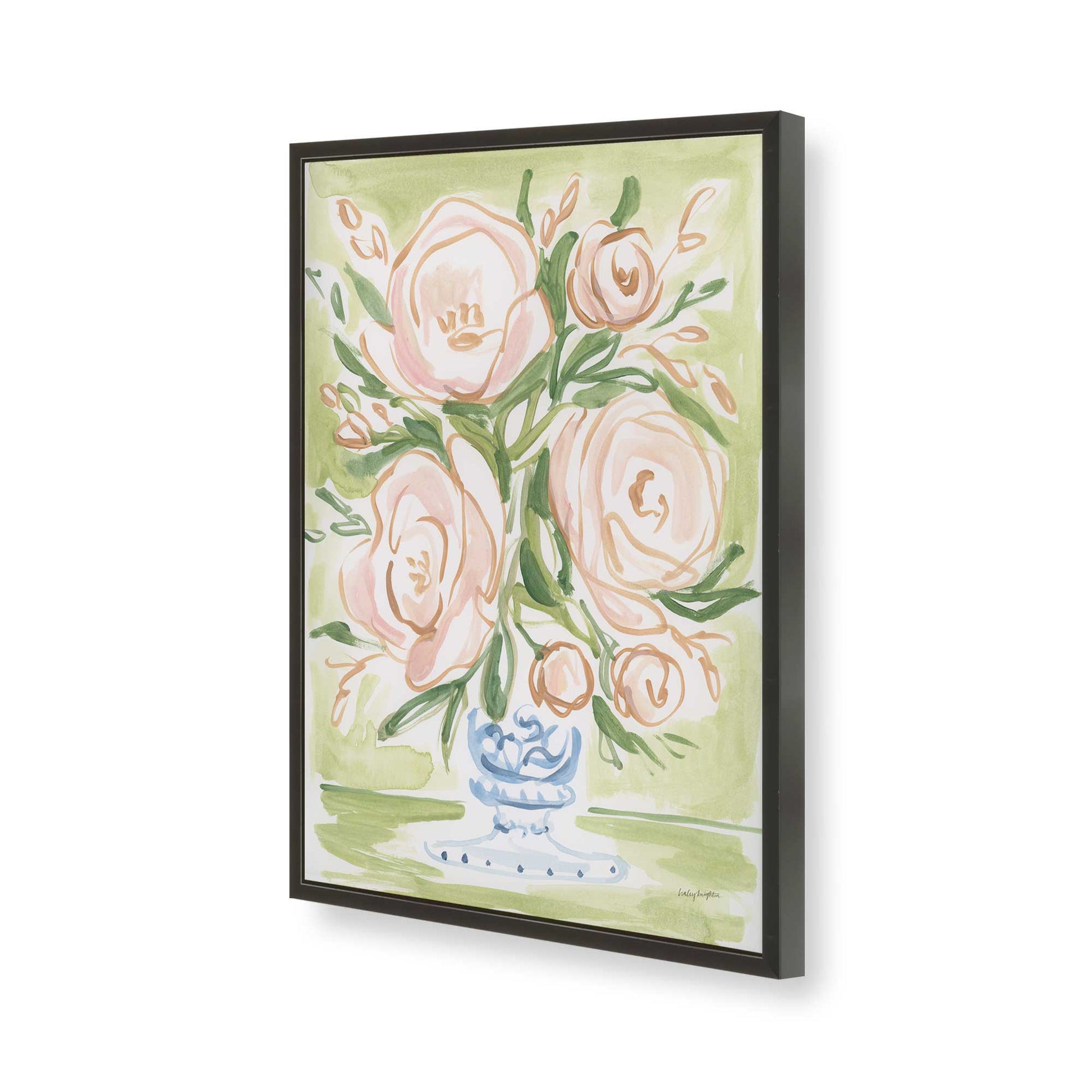 [Color:Satin Black], Picture of art in a Satin Black frame of the corner