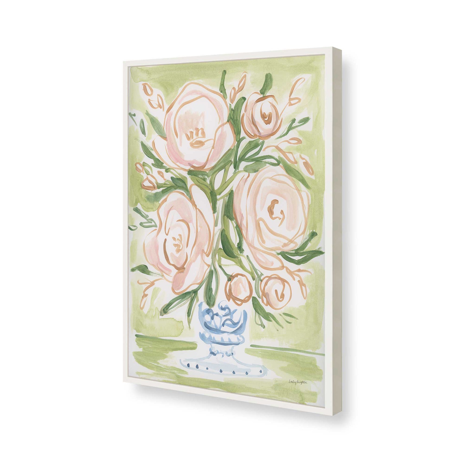 [Color:Opaque White], Picture of art in a Opaque White frame of the corner