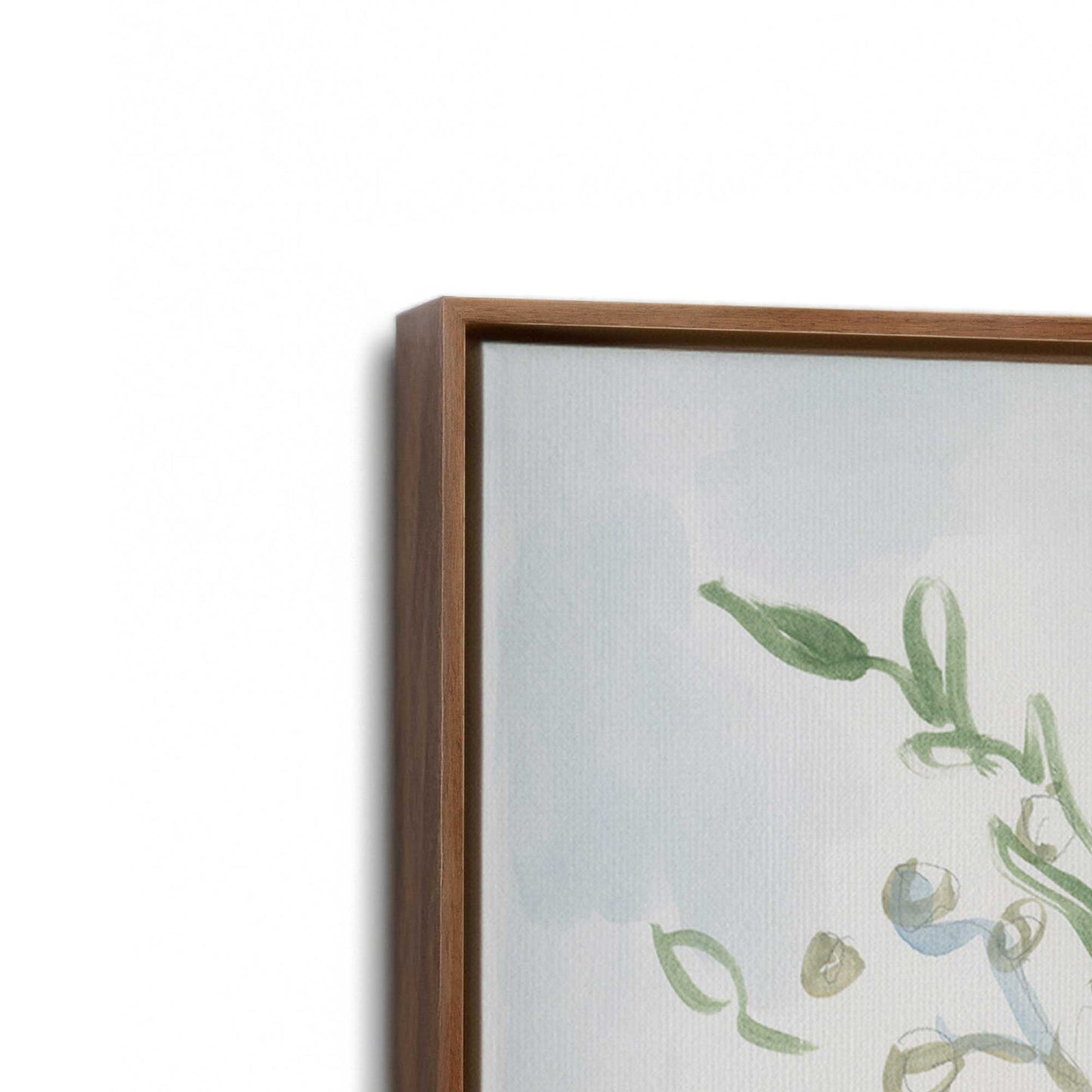 [Color:Walnut], Picture of art in a Walnut frame at an angle