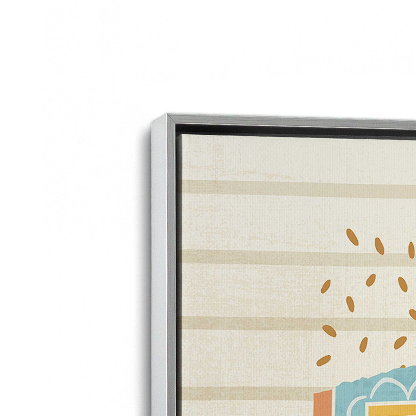 [Color:Polished Chrome], Picture of art in a Polished Chrome frame at an angle