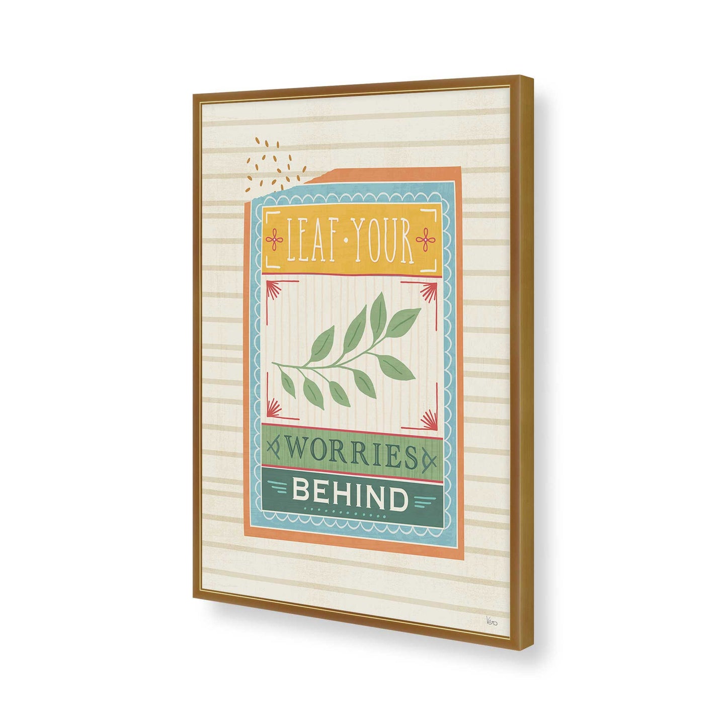 [Color:Polished Gold], Picture of art in a Polished Gold frame of the corner