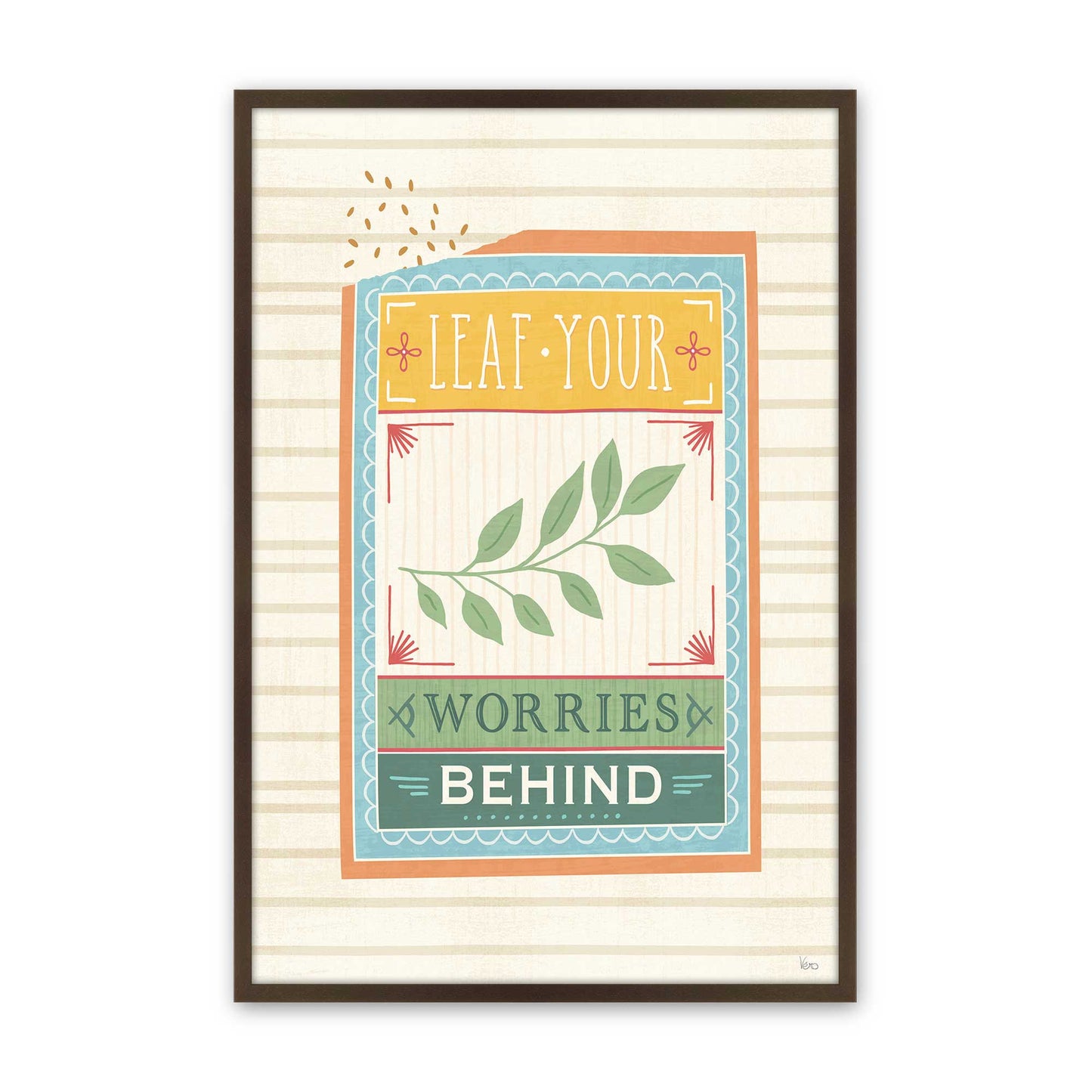 [Color:Brown], Picture of art in a Brown frame