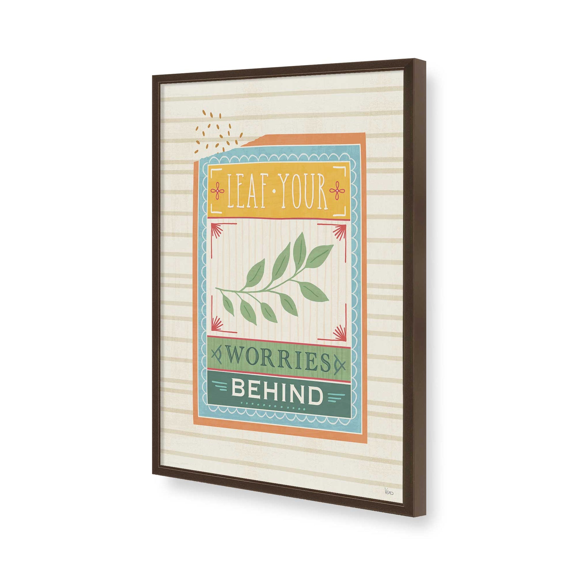 [Color:Belvinder Brown], Picture of art in a Belvinder Brown frame of the corner