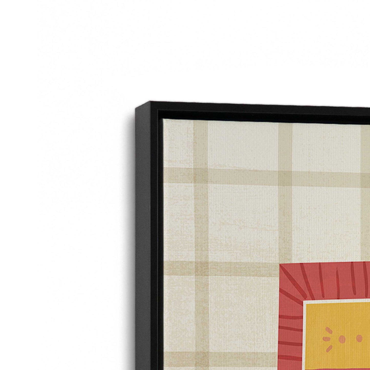 [Color:Satin Black], Picture of art in a Satin Black frame at an angle