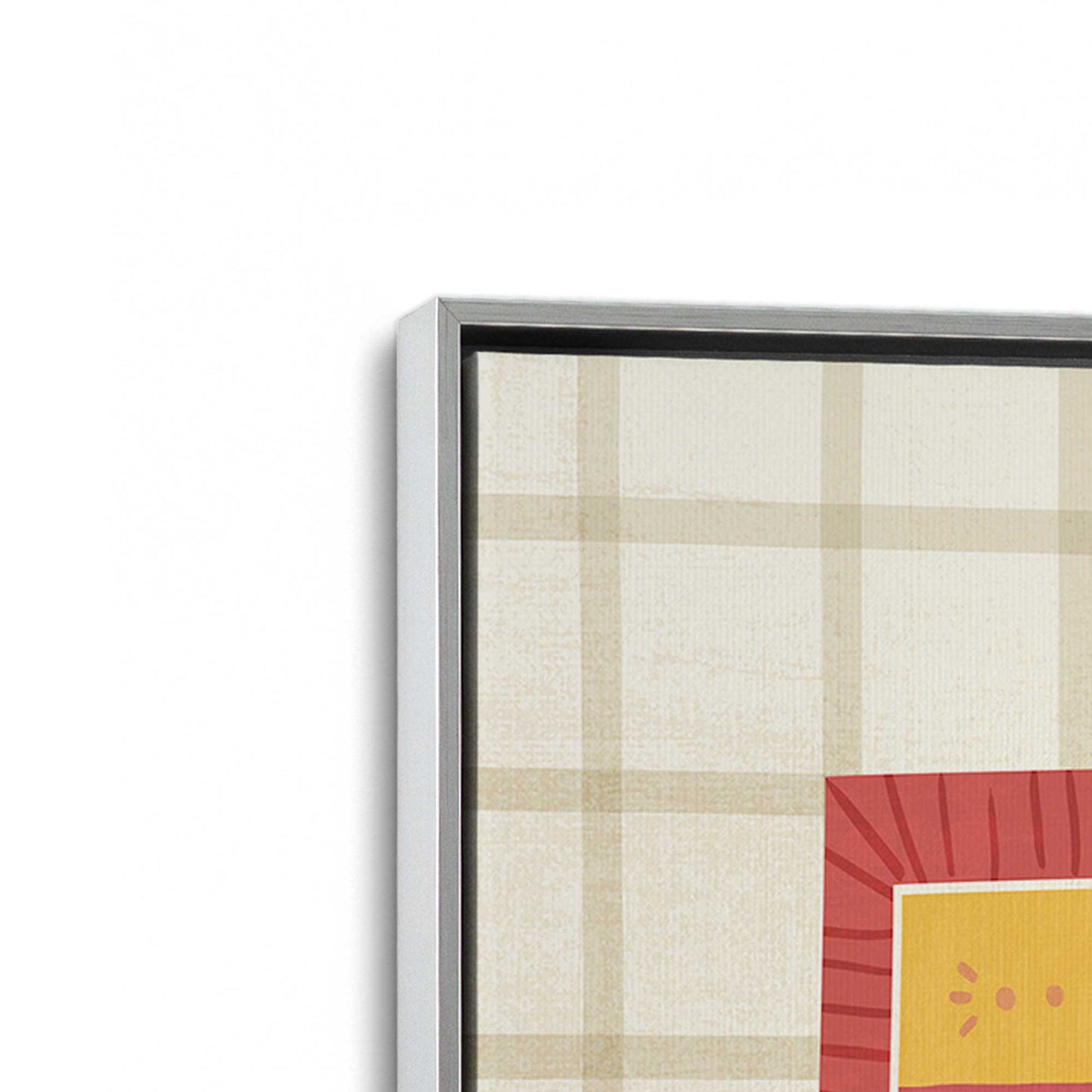 [Color:Polished Chrome], Picture of art in a Polished Chrome frame at an angle