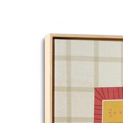[Color:American Maple], Picture of art in a American Maple frame at an angle