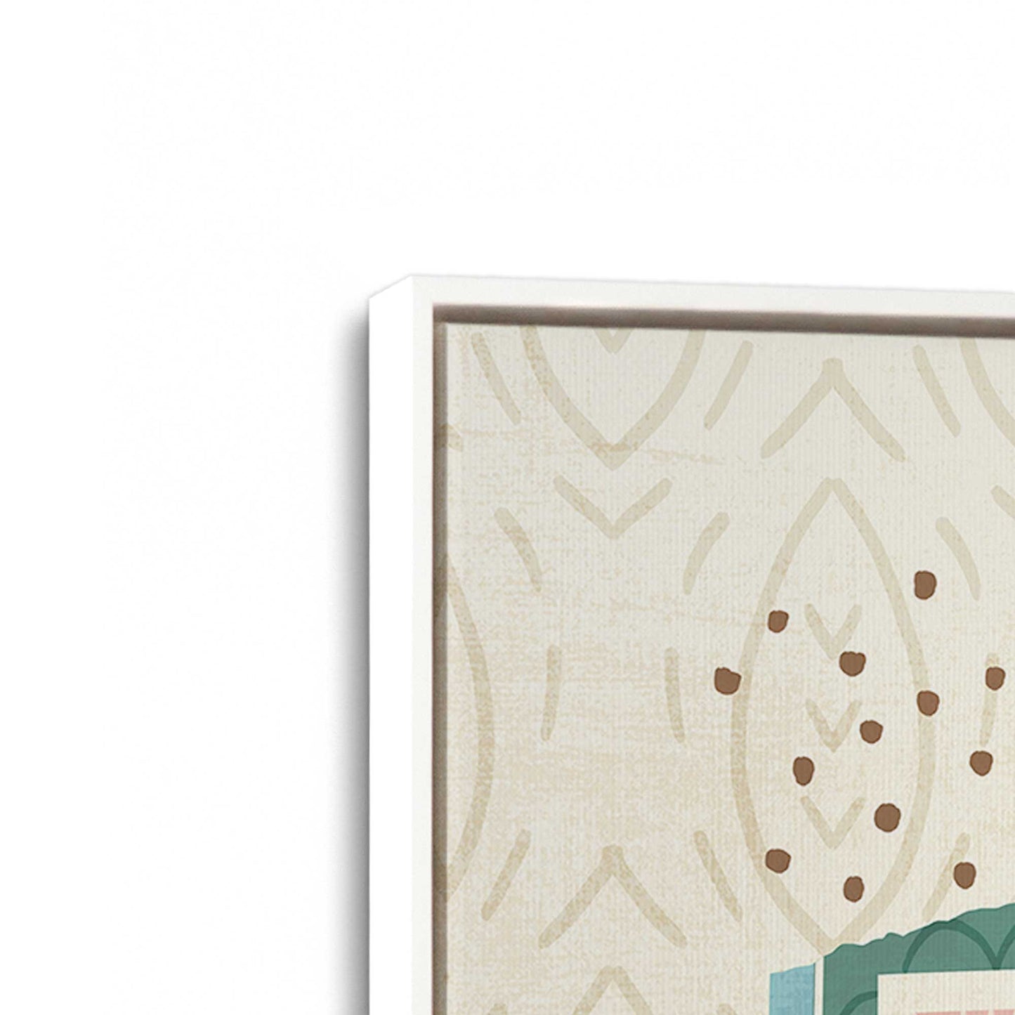 [Color:Opaque White], Picture of art in a White frame at an angle