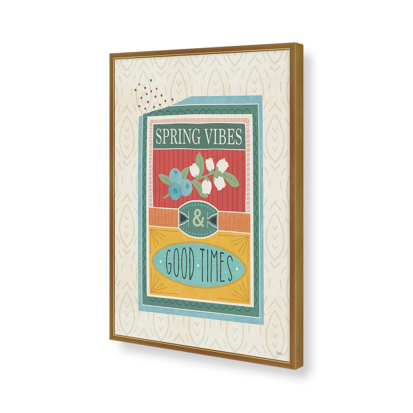 [Color:Polished Gold], Picture of art in a Polished Gold frame of the corner