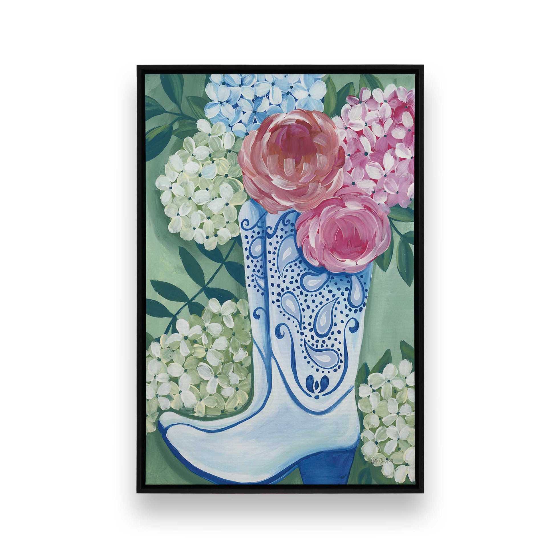 [Color:Satin Black], Picture of art in a Satin Black frame