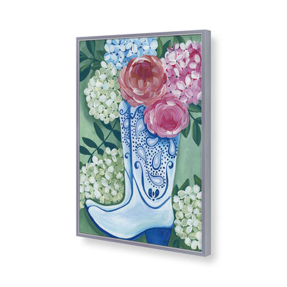 [Color:Polished Chrome], Picture of art in a Polished Chrome frame of the corner
