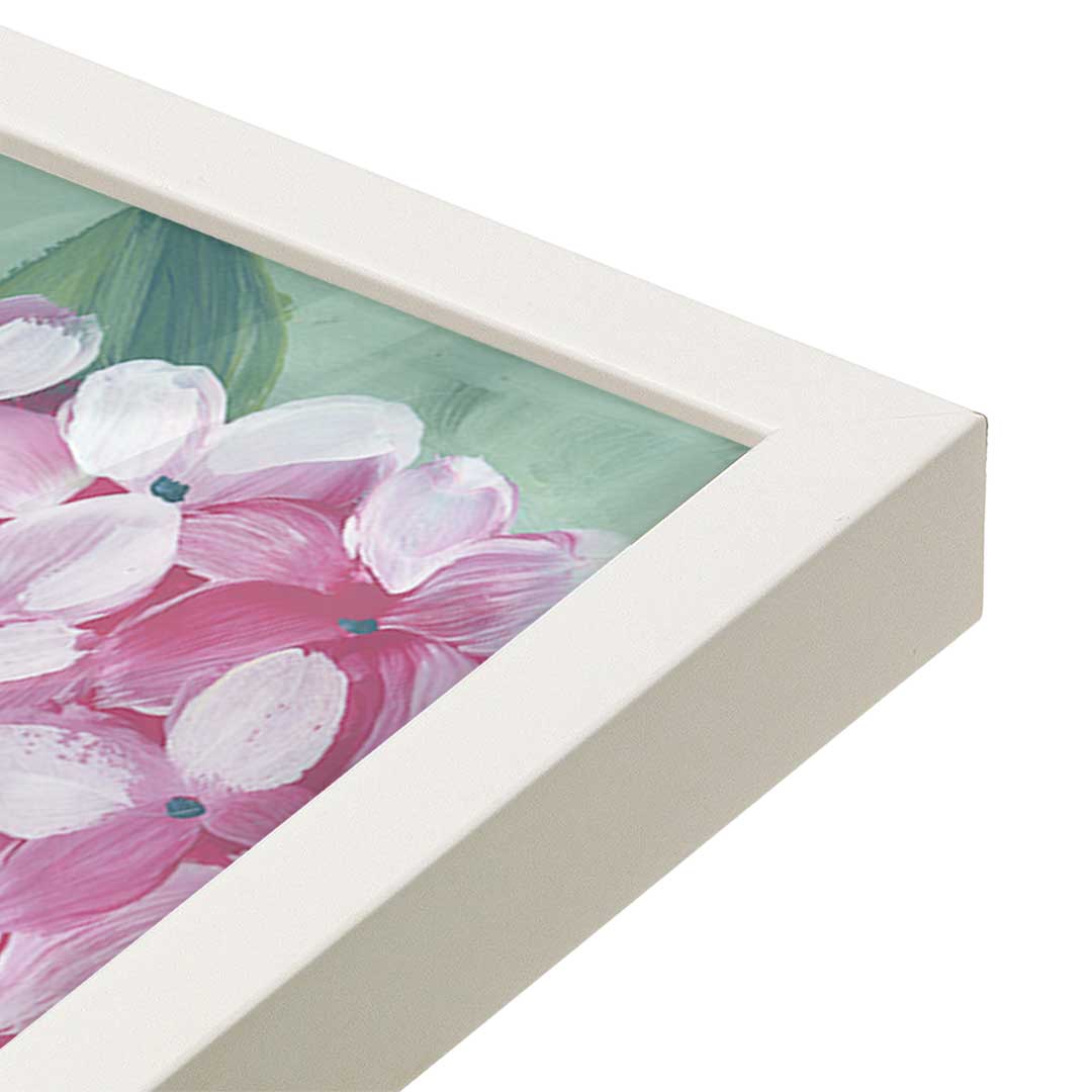 [Color:Opaque White], Picture of art in a Opaque White frame at an angle