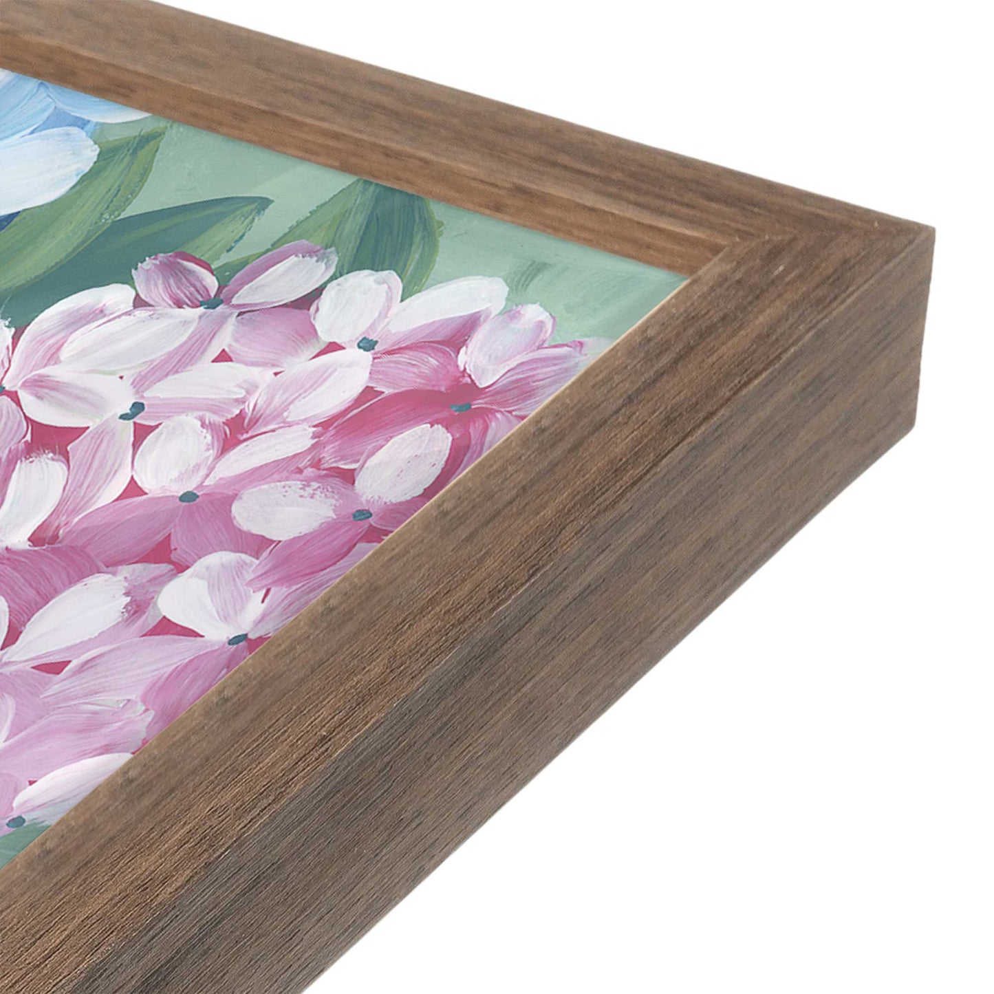 [Color:Walnut], Picture of art in a Walnut frame at an angle