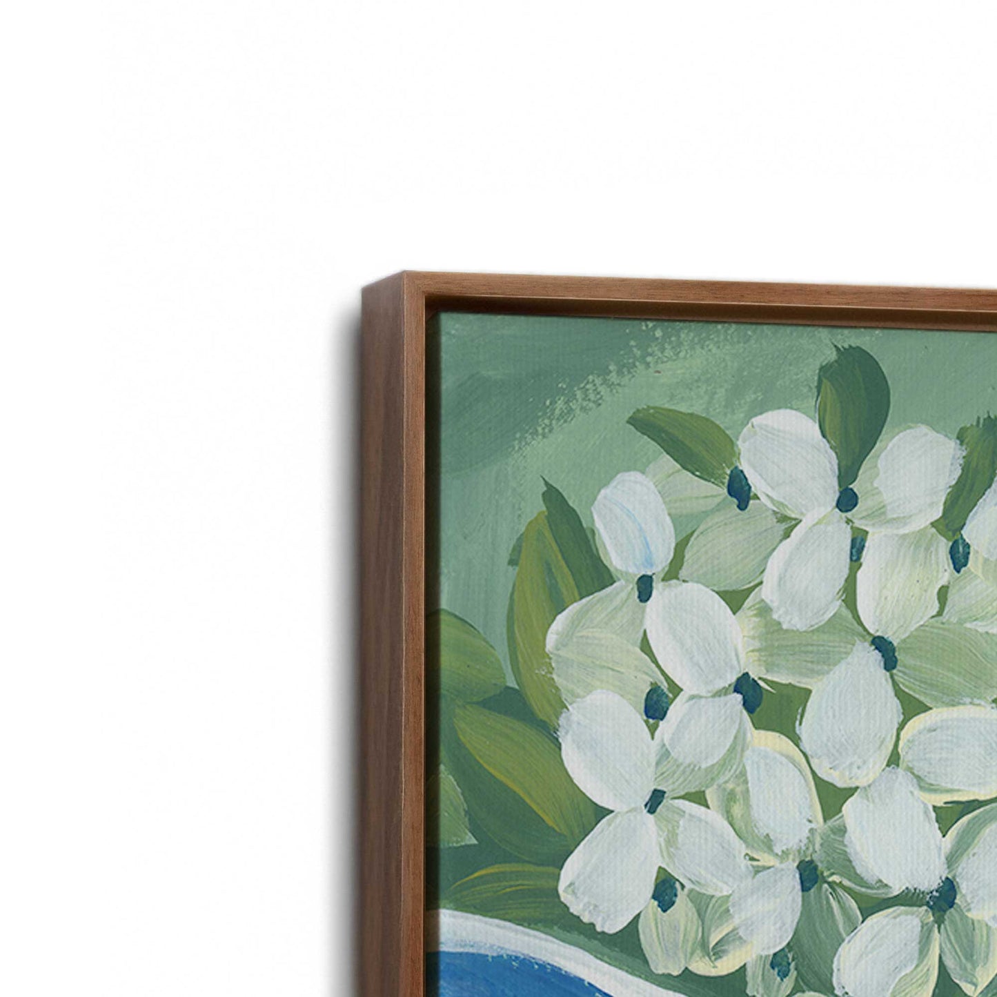 [Color:Walnut], Picture of art in a Walnut frame at an angle