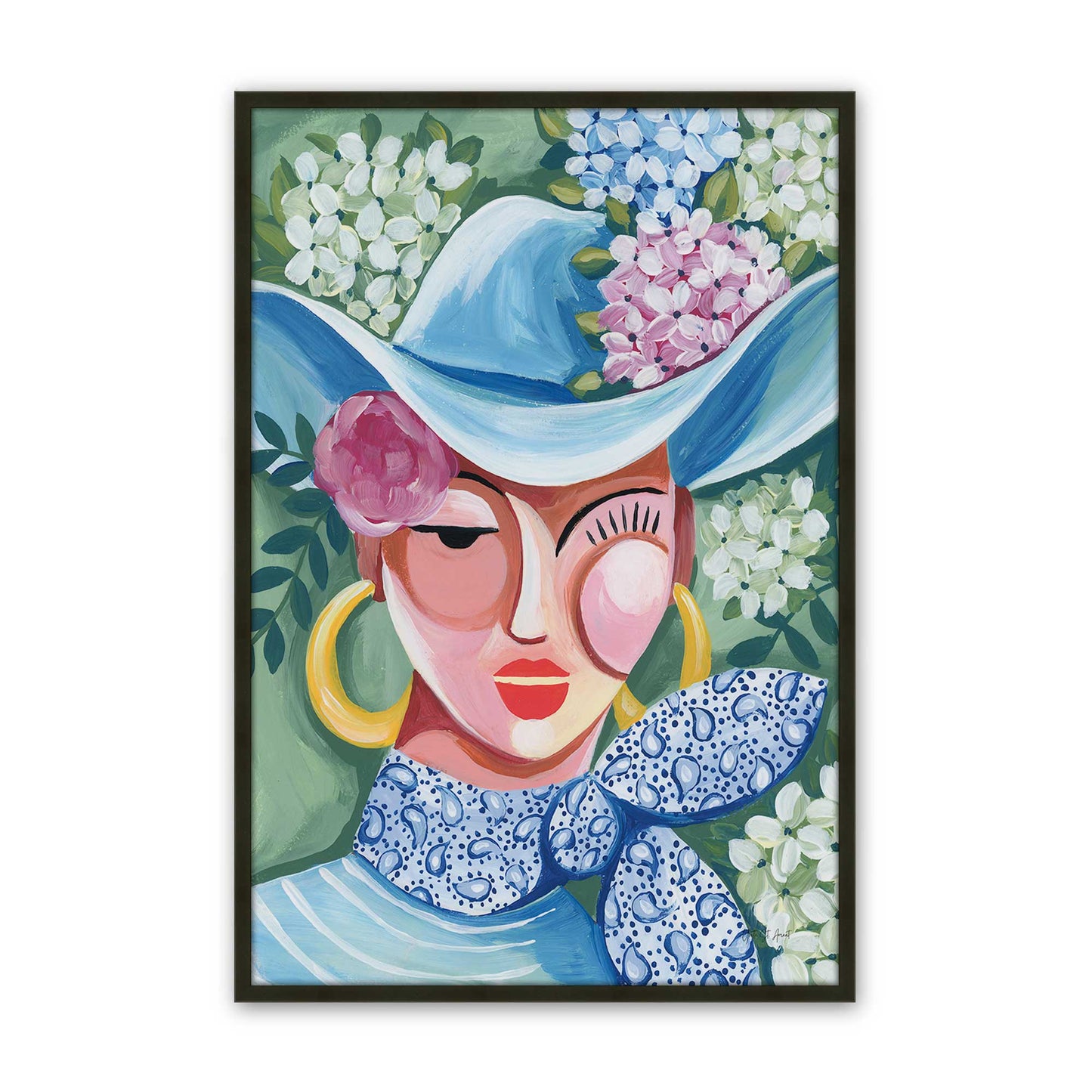[Color:Satin Black], Picture of art in a Satin Black frame