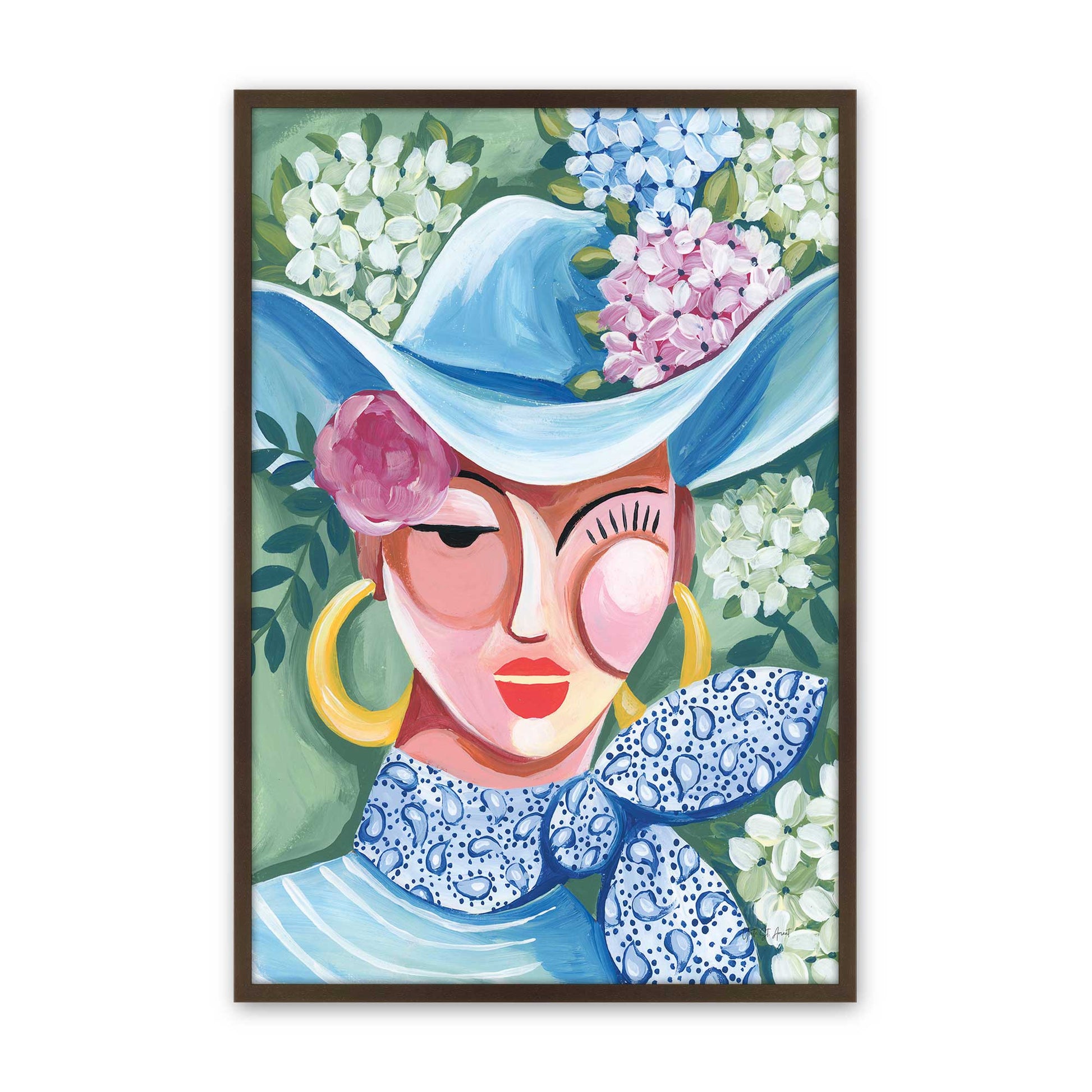[Color:Belvinder Brown], Picture of art in a Belvinder Brown frame