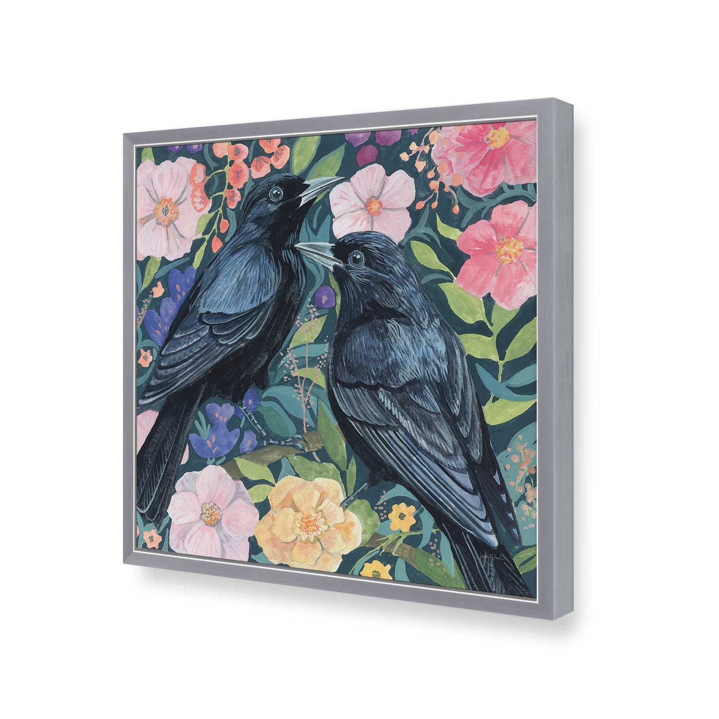 [Color:Polished Chrome], Picture of art in a Polished Chrome frame of the corner
