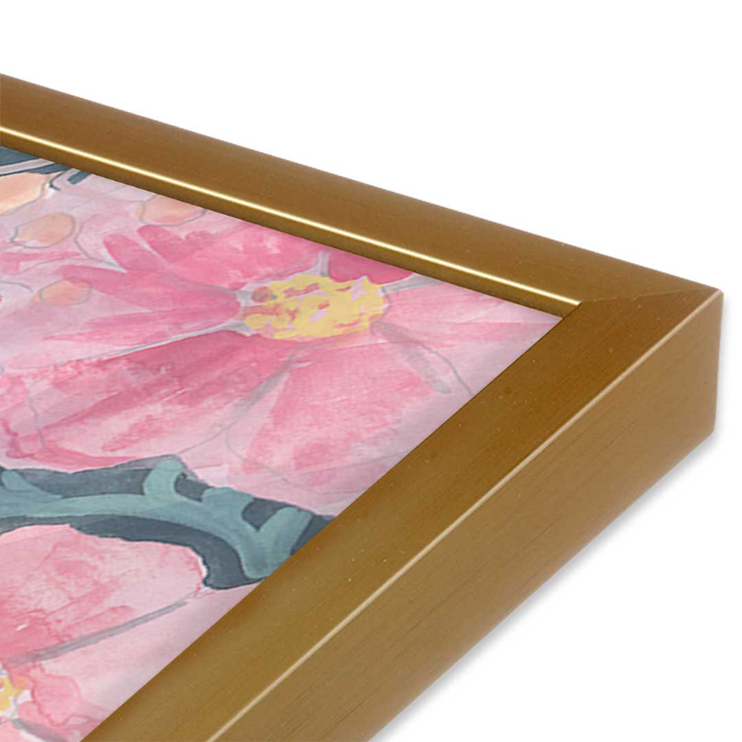 [Color:Polished Gold], Picture of art in a Polished Gold frame at an angle
