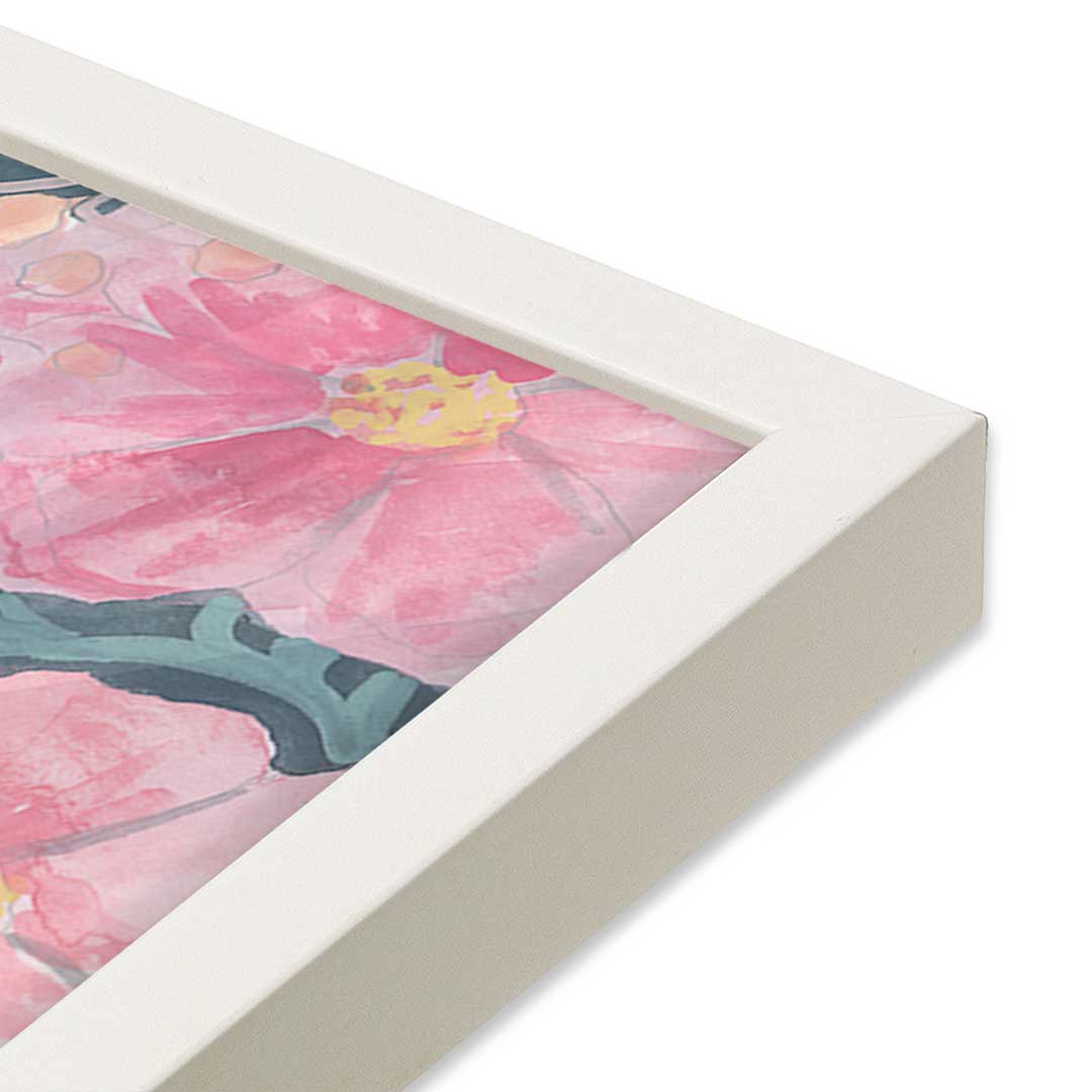 [Color:Opaque White], Picture of art in a Opaque White frame at an angle