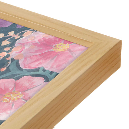 [Color:American Maple], Picture of art in a American Maple frame at an angle