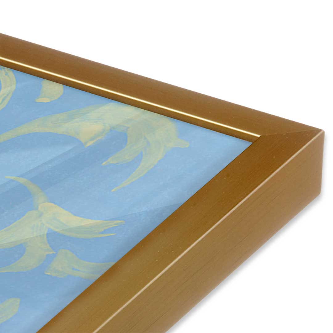 [Color:Polished Gold], Picture of art in a Polished Gold frame at an angle