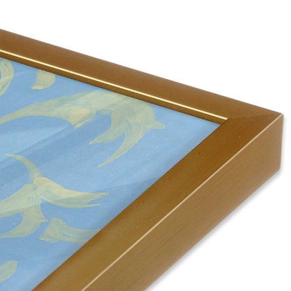[Color:Polished Gold], Picture of art in a Polished Gold frame at an angle