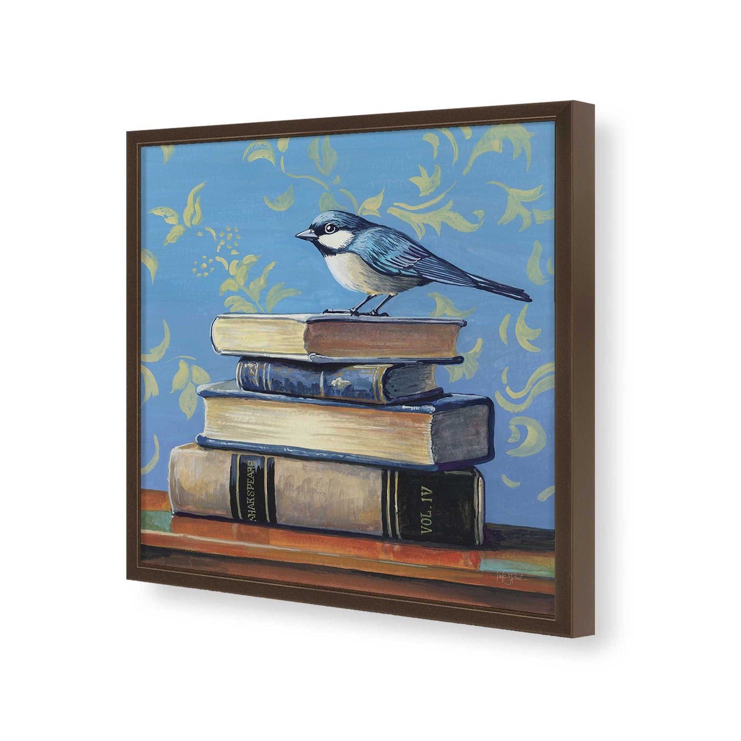 [Color:Espresso], Picture of art in a Espresso frame of the corner