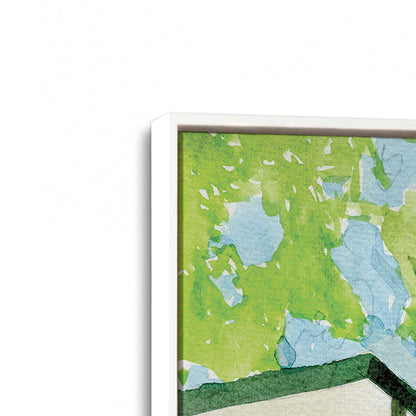 [Color:Opaque White], Picture of art in a White frame at an angle