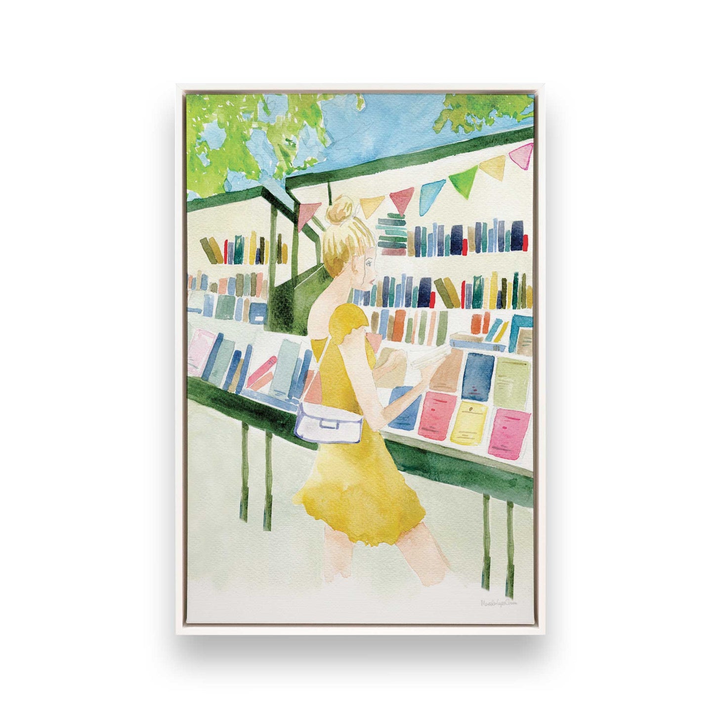 [Color:Opaque White], Picture of art in a White frame