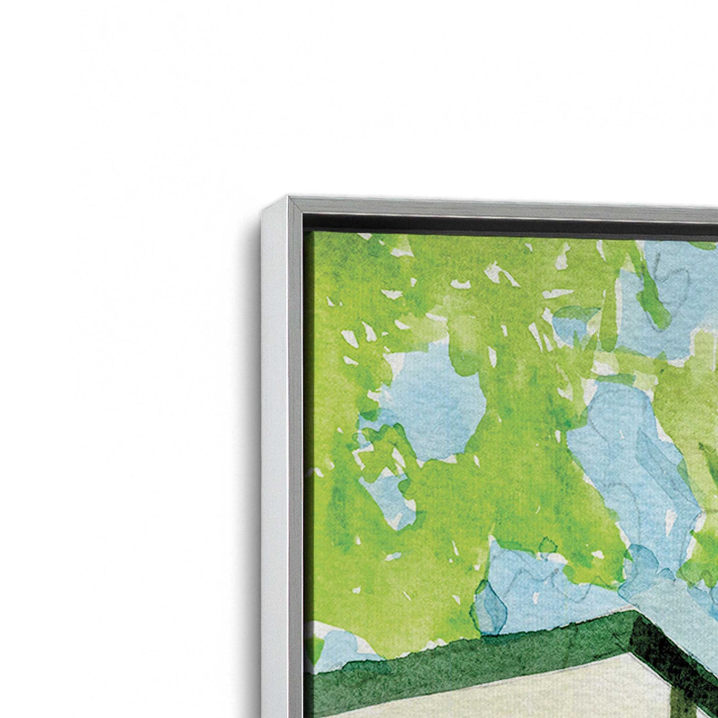 [Color:Polished Chrome], Picture of art in a Polished Chrome frame at an angle